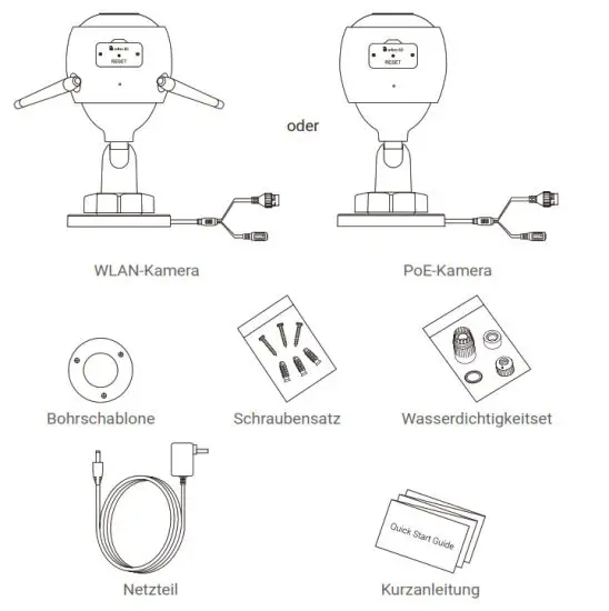 EZVIZ Scan the QR Code with App -Lieferumfang
