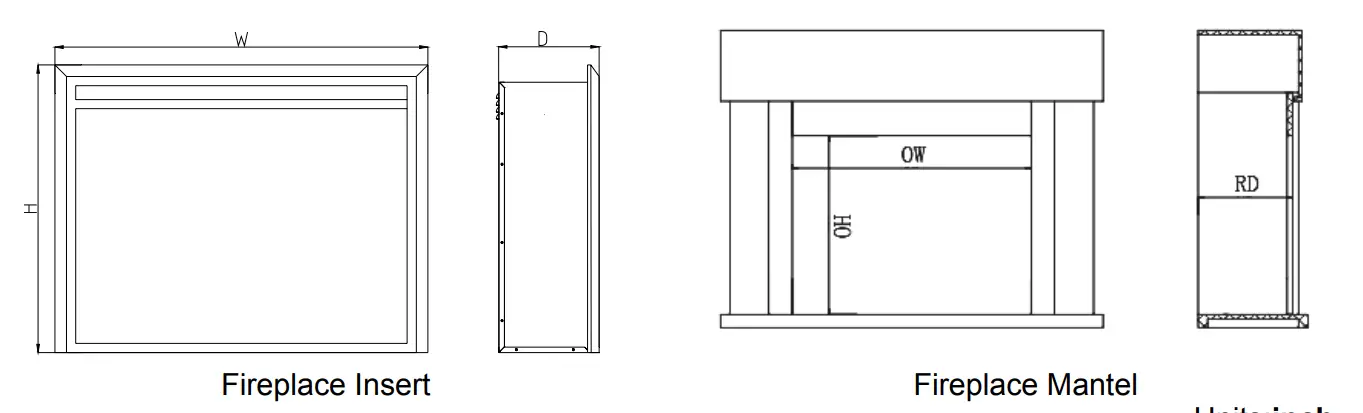 Valuxhom- EF23T 26-Inch-Black Electric-Fireplace-Insert-fig4
