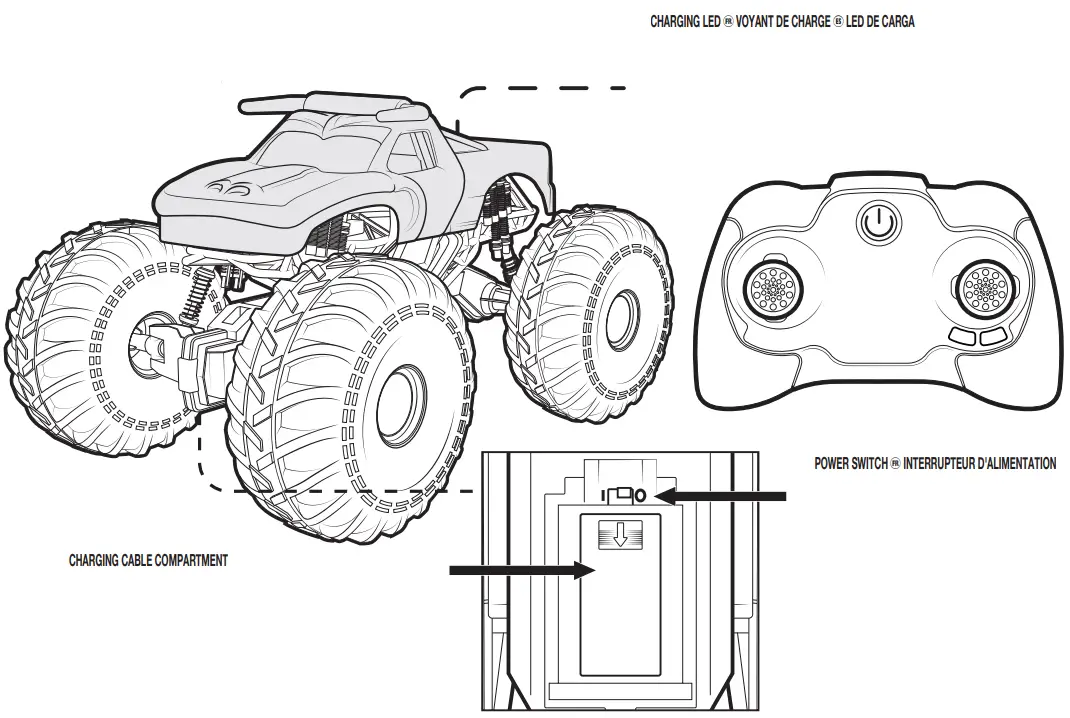 MONSTER JAM 778988366370 MEGA El Toro Loco Remote Control Monster Truck-