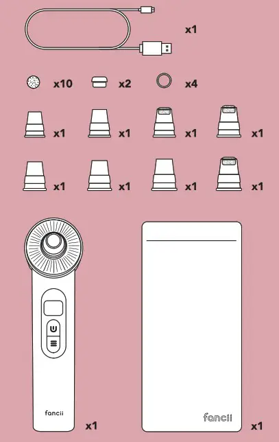 fancii 15 Clara Microdermabrasion Machine - Contents 1