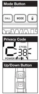 FIG 18 Set CTCSS Privacy Codes