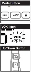 FIG 20 To turn VOX mode on or off