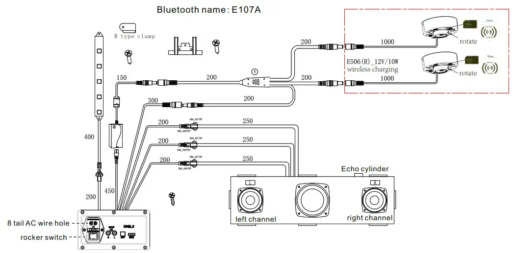 Emomo Technology E107A Sound System - Erection drawing