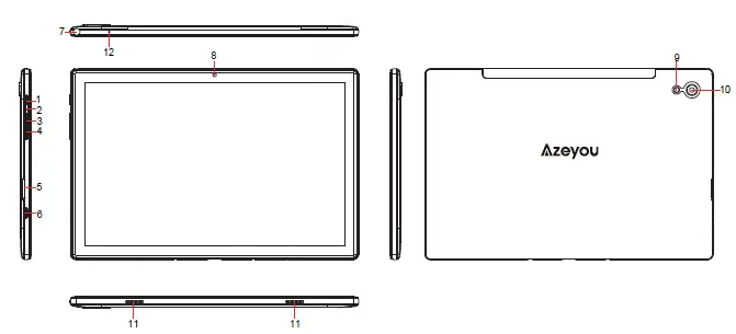 featureAzeyou AT1012U Tablet PC fig 2