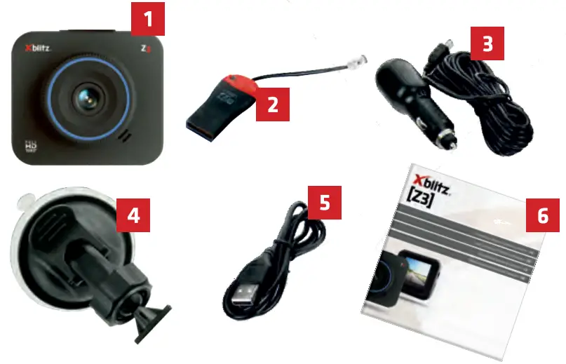 Xblitz Z3 Dashcam Full HD Vehicle Recorder - Fig 1