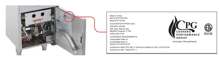 351FCPG15L Liquid Propane 15 lb. Countertop Fryer-FIG-1