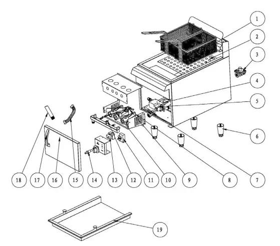 351FCPG15L Liquid Propane 15 lb. Countertop Fryer-FIG-5