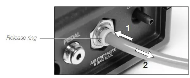 JBC MV Series MV-A Pneumatic Desoldering Module for DIU Instruction Manual - Removing Pneumatic Tubing