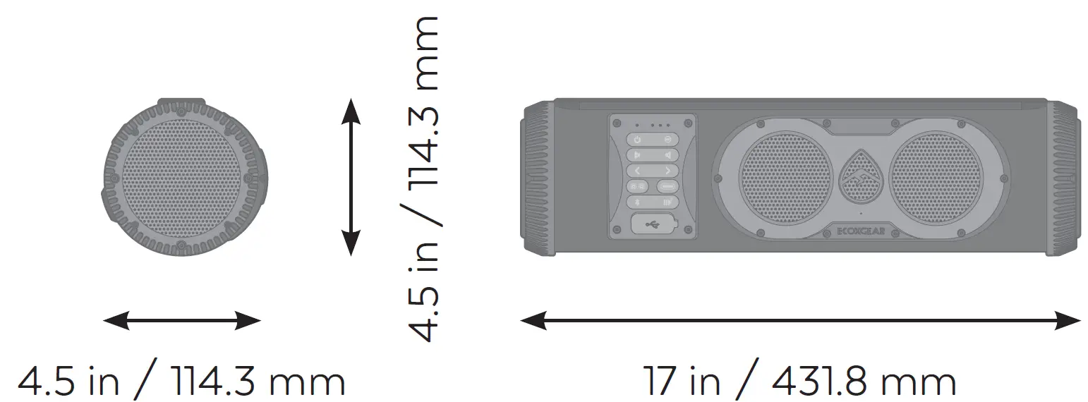 ECOXGEAR GDI-EXSE1801 Powersports Amplified Soundbar 08