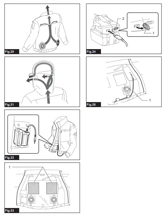 makita DFJ210 Cordless Fan Jacket - fig5