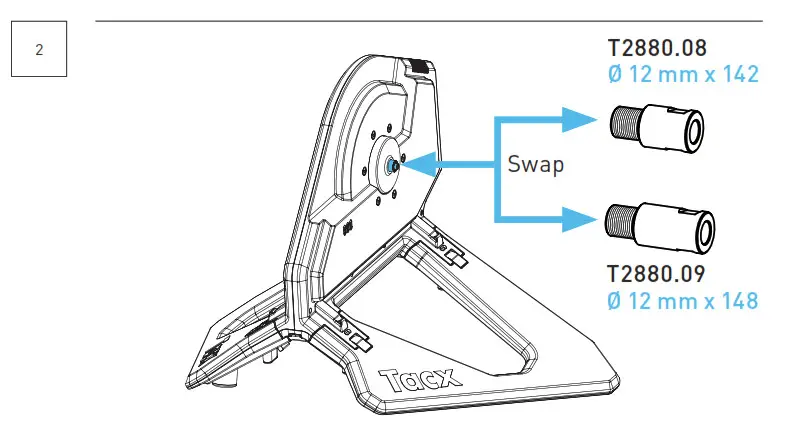 Tacx NEO 2T Lay quick releas