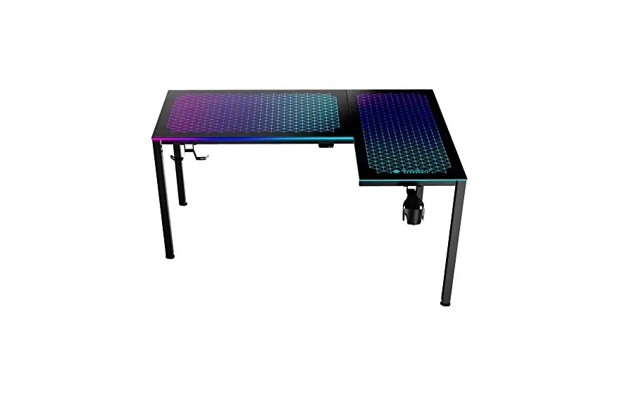 Eureka Ergonomic Erk-gd-l60r-b L60 Rgb Spectrum Glass Gaming Desk Instruction Manual
