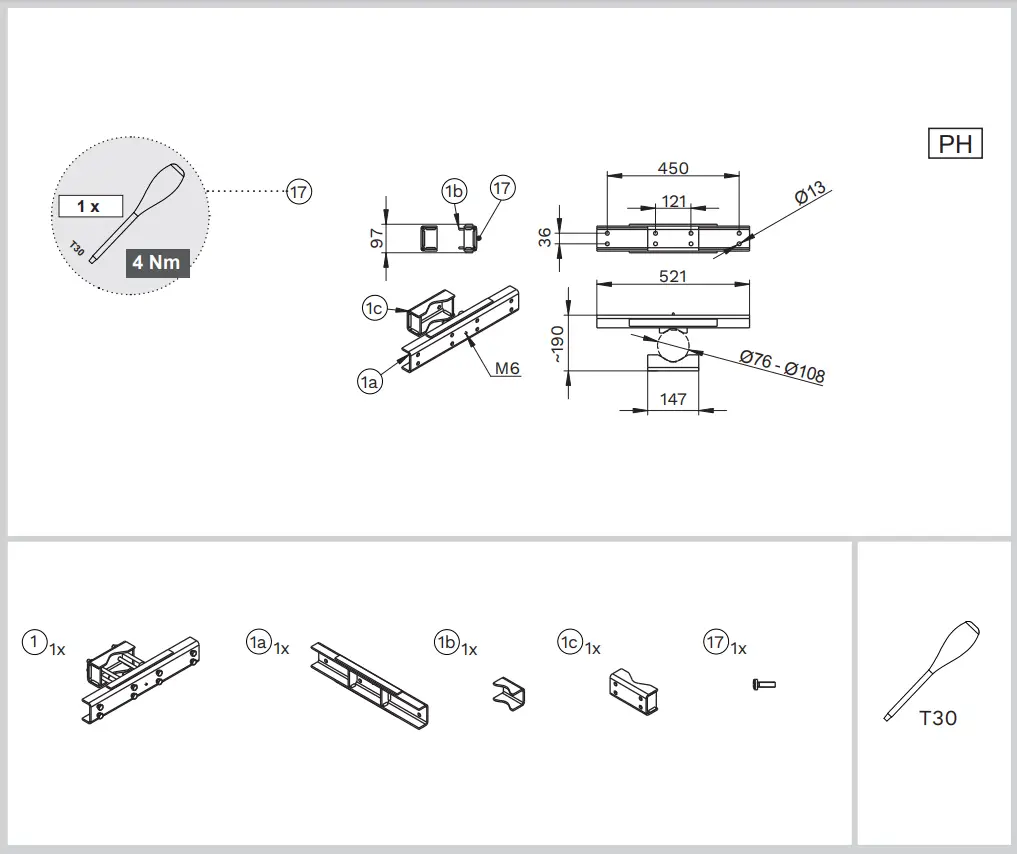 Schreder OMNISTAR KIT PRO Powerful Fully Assembled Lighting Solutions - Mains cable 6
