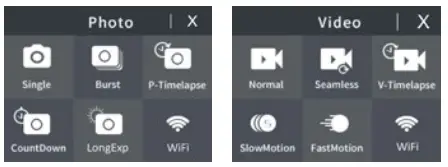 Rollei 10012750 Actioncam 9S Plus Camera - Button Function