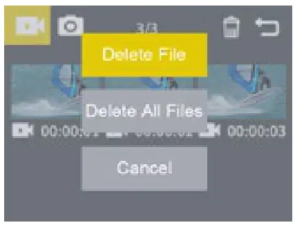 Rollei 10012750 Actioncam 9S Plus Camera - Delete Files on Camera