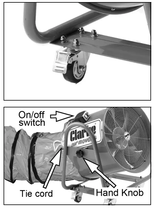 Clarke CAM500 230V 20 Inch Ventilation Fan or Air Mover - Figure 2