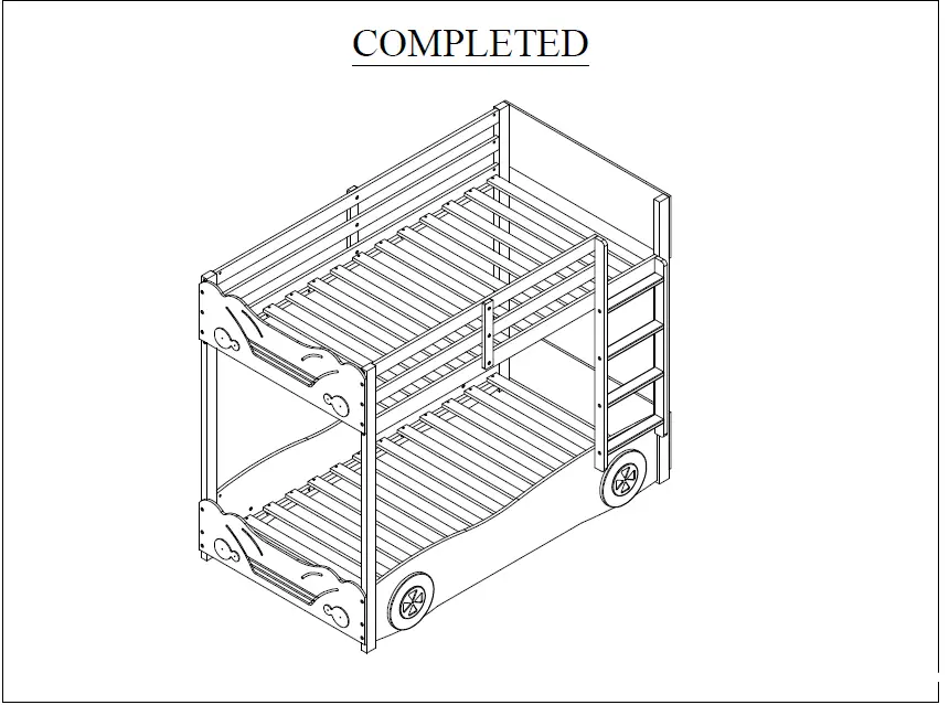 Harper Bright Designs QHS033AAE L-Shaped Twin Over Full Bunk Bed fi 16