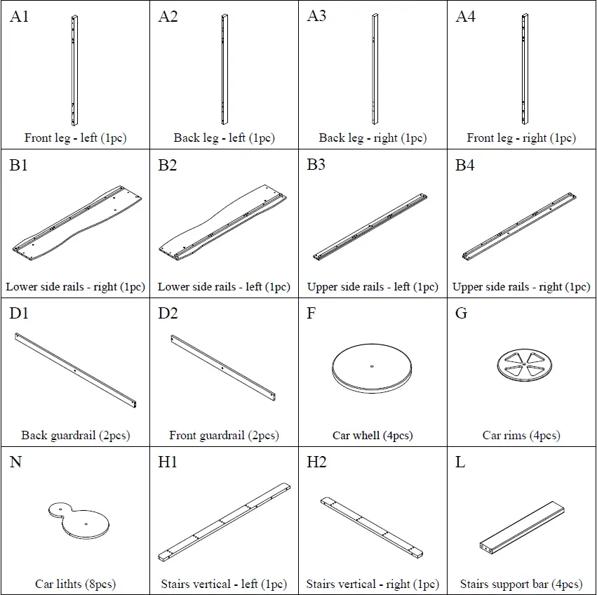 Harper Bright Designs QHS033AAE L-Shaped Twin Over Full Bunk Bed fi 4
