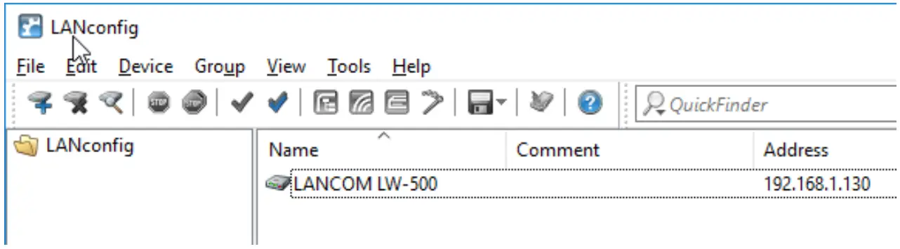 LANCOM LW 500 LCOS LX Devices - setting 1