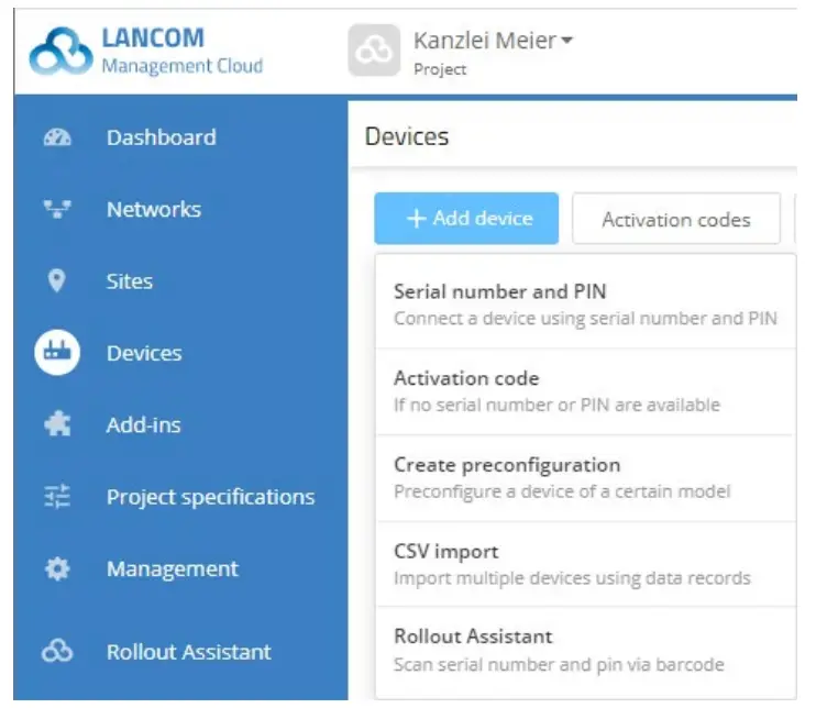 LANCOM LW 500 LCOS LX Devices - setting 4