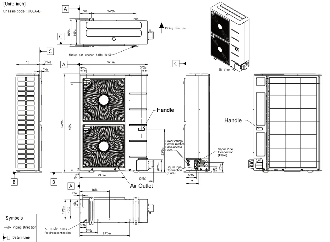 LG LMU601HV Eight Zone Multi F Max Outdoor Unit - fig 1
