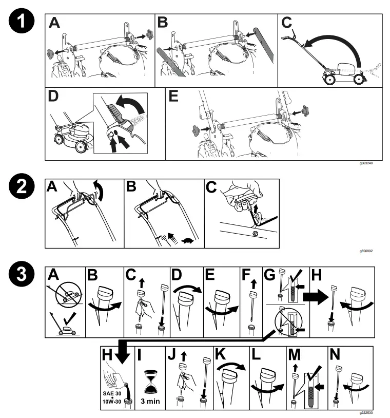TORO 21445 22 Inch Recycler Lawn Mower with SmartStow - 1