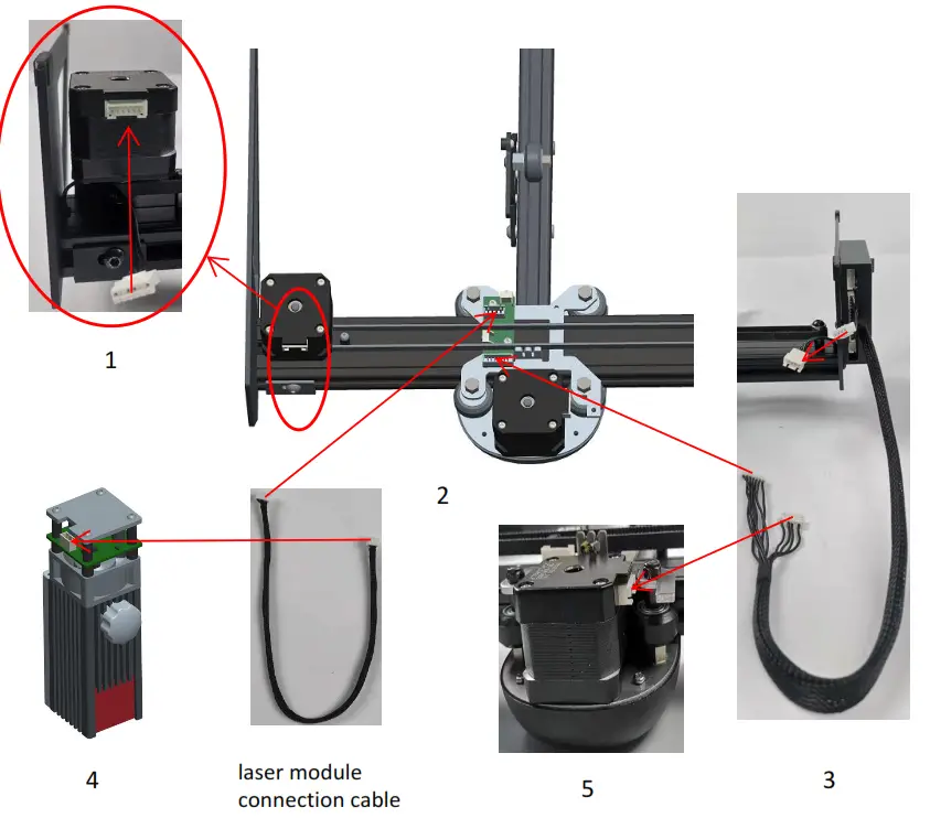 ATOMSTACK P7 Series Portable Laser Engraving Machine - Cable assembling