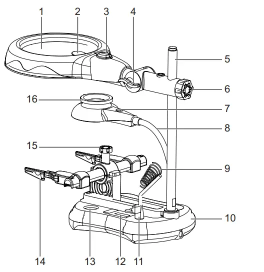 TOOLCRAFT-2475772-Helping-Hand-Magnifier-FIG-2