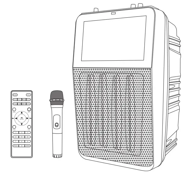 anko 43183388 Portable Karaoke Machine with Screen