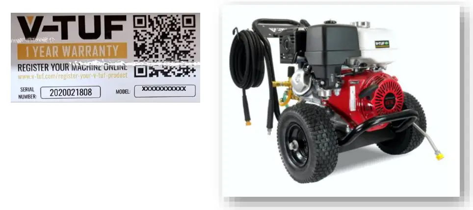 V-TUF GB130 13HP Petrol Pressure Washer FIG 3