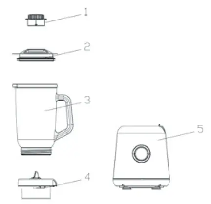MasterChef VRD919102040 Table Blender GENERAL FEATURES