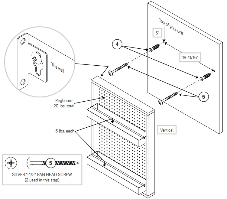 Teknik 5423411 Wall Mounted Peg Board-fig12