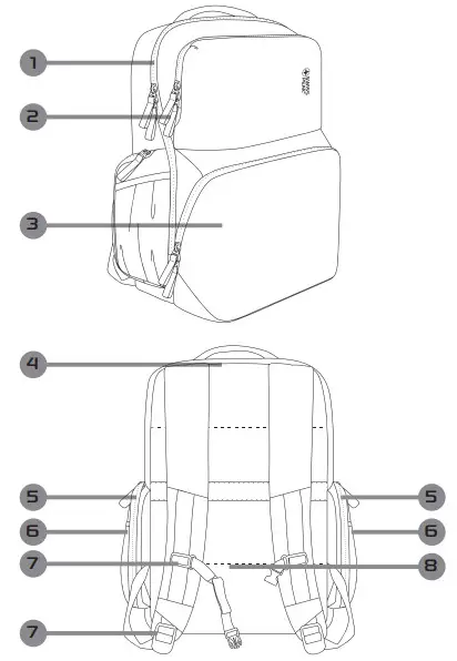 SWISS PEAK 5306322 Aware Rpet 15.6 Inch Commuter Backpack - Overview