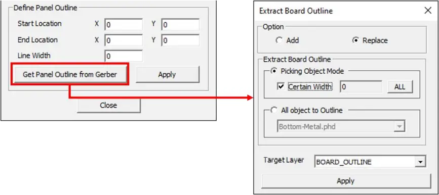 ALTAIR PollEx 2021.1 - Make Board Paneling GUI 9