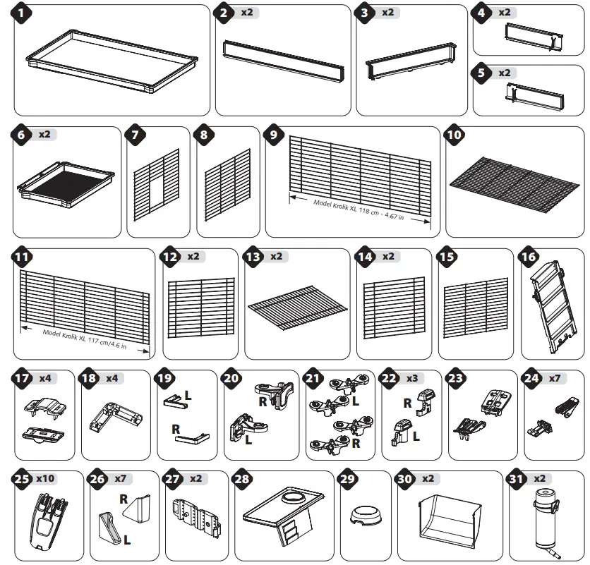 ferplast-570728-Krolik-Rabbit-Cage-Complete-with-a-Detachable-Extension-and-a-Separator-FIG-2
