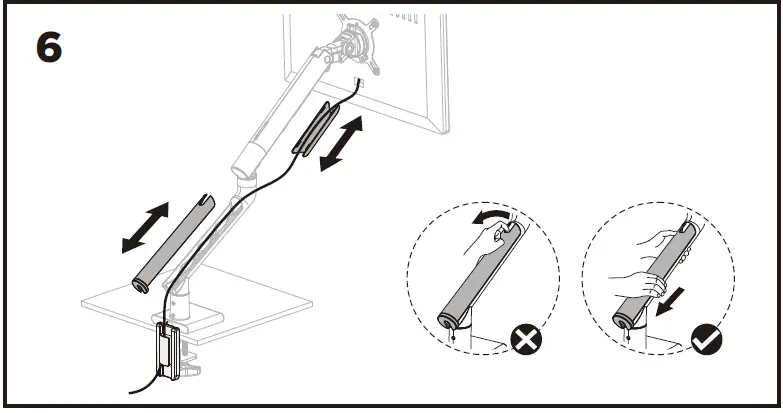 amer mounts HYDRA1A Counterbalance Monitor Arm-10