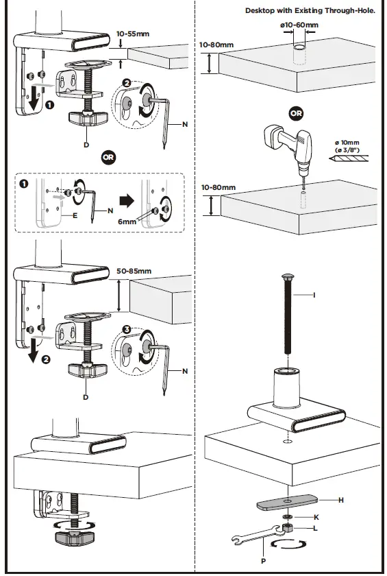 amer mounts HYDRA1A Counterbalance Monitor Arm-2