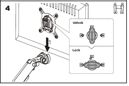 amer mounts HYDRA1A Counterbalance Monitor Arm-4