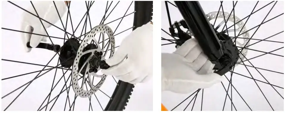 Installe front wheel