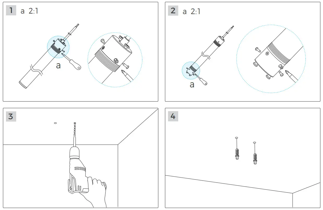 COLORS Linear Lighting NNR25 Vertical Ceiling Mounted Accessories - Figure 8