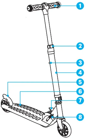 HOVER-1 NANO Folding Kick Scooter-FIG2
