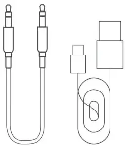 LINE IN Cable & USB Charging