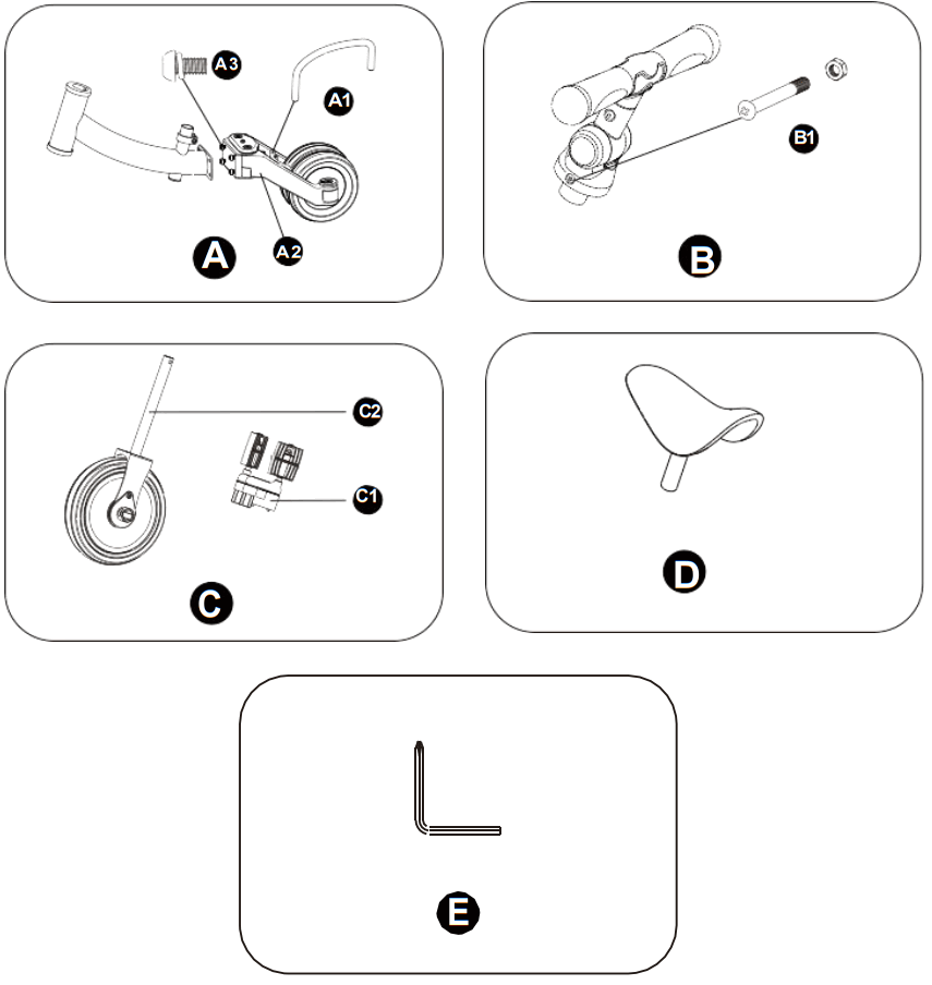 besrey BR C727S Foldable Children Tricycle - FIGURE 2
