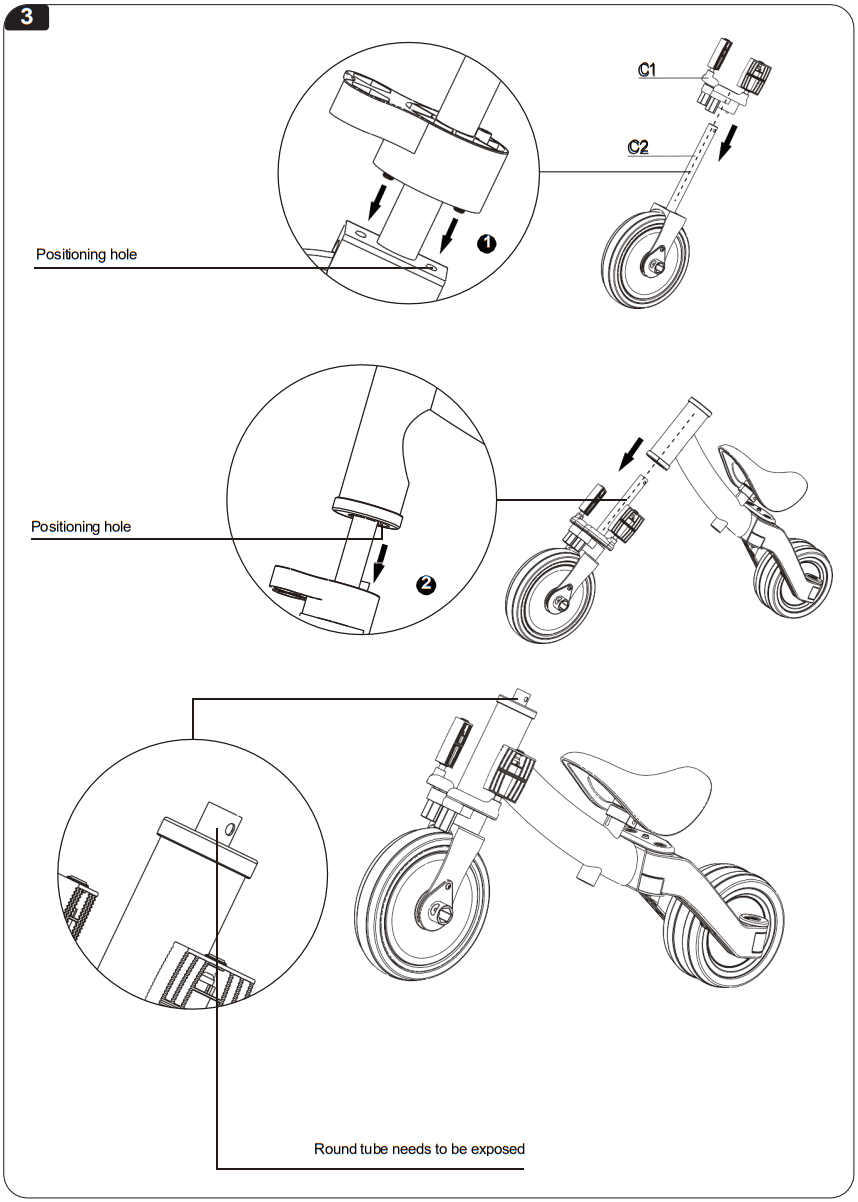 besrey BR C727S Foldable Children Tricycle - FIGURE 5