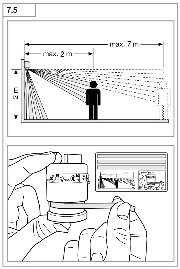 Adjusting the detection zone
