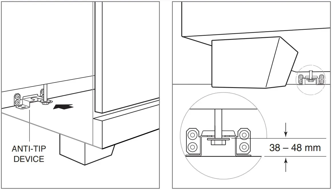 Anti-tip device location