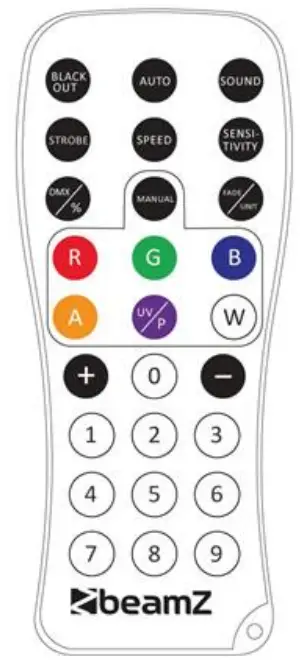 beamZ Fingers 7 Multicolor Disco Light- remote