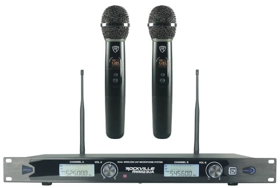 Rockville RWM23UA Wireless Dual Microphone System - Cover