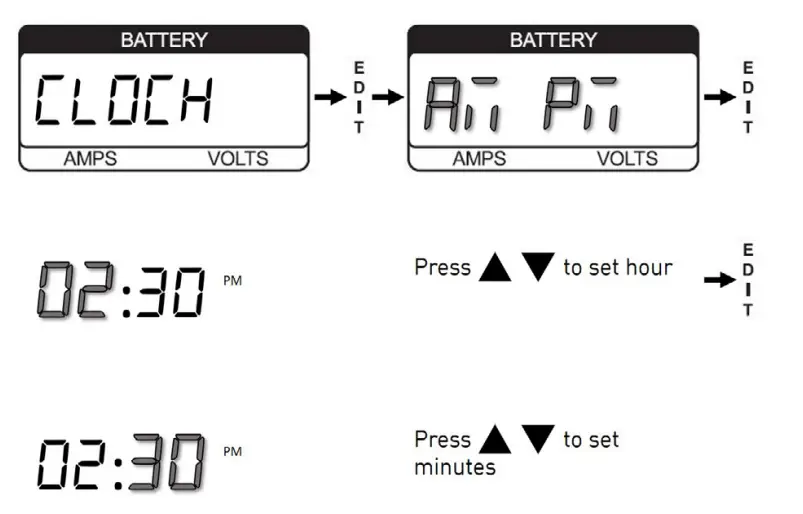 Setting 12-hour time format on the Trek3 display