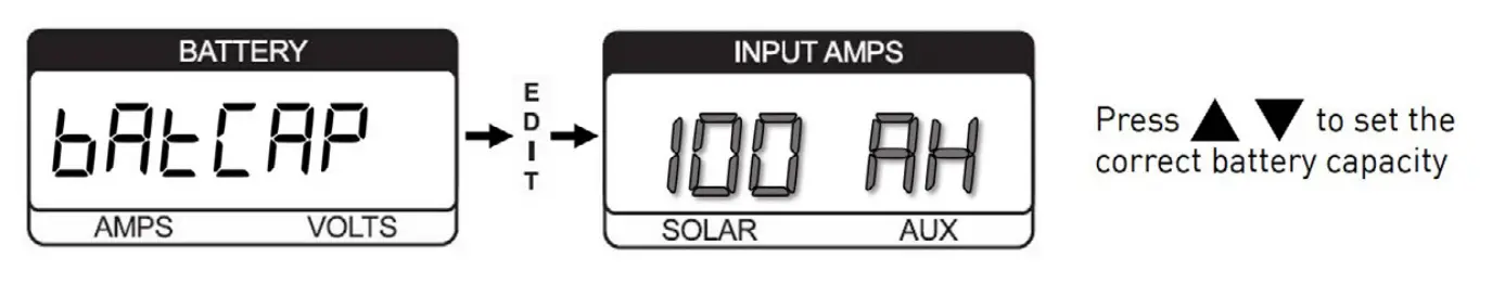 Configuring the battery capacity 